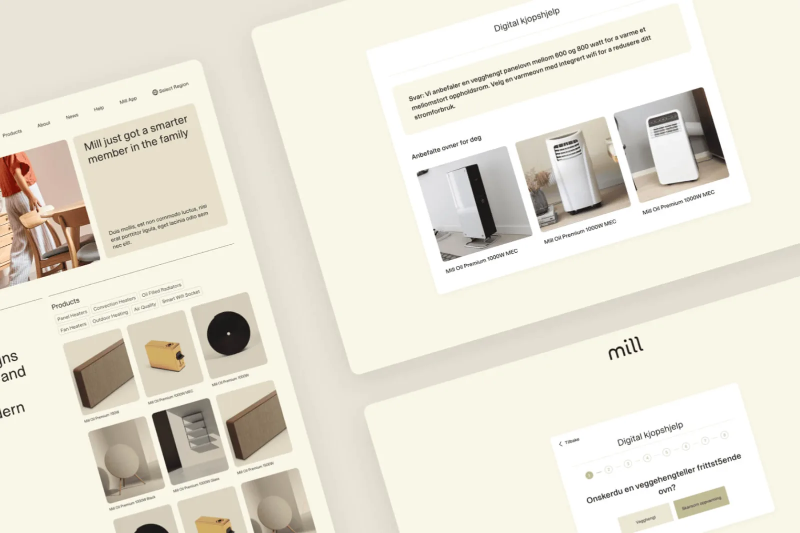 Mills nettbutikk og digitale kjøpshjelp